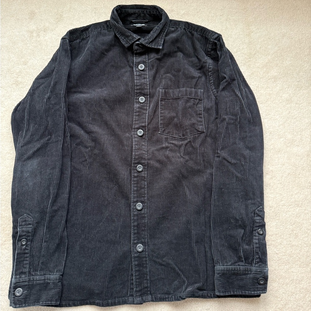 Express Black Corduroy Overshirt